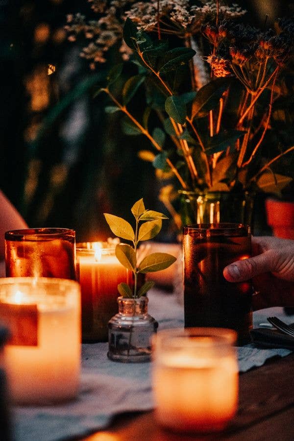 Large Winter Candle - Air Glass