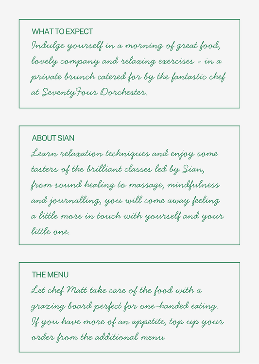 Mum & Baby Brunch - Friday 21st November