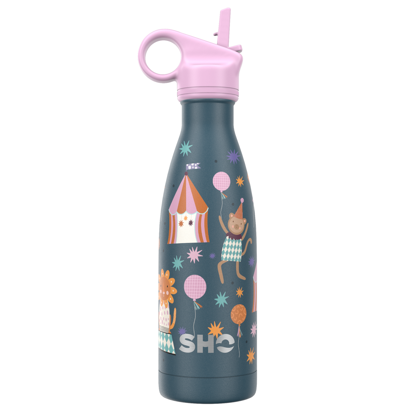 SHO Kids Bottle with Straw Lid | Circus Adventures | 375ml