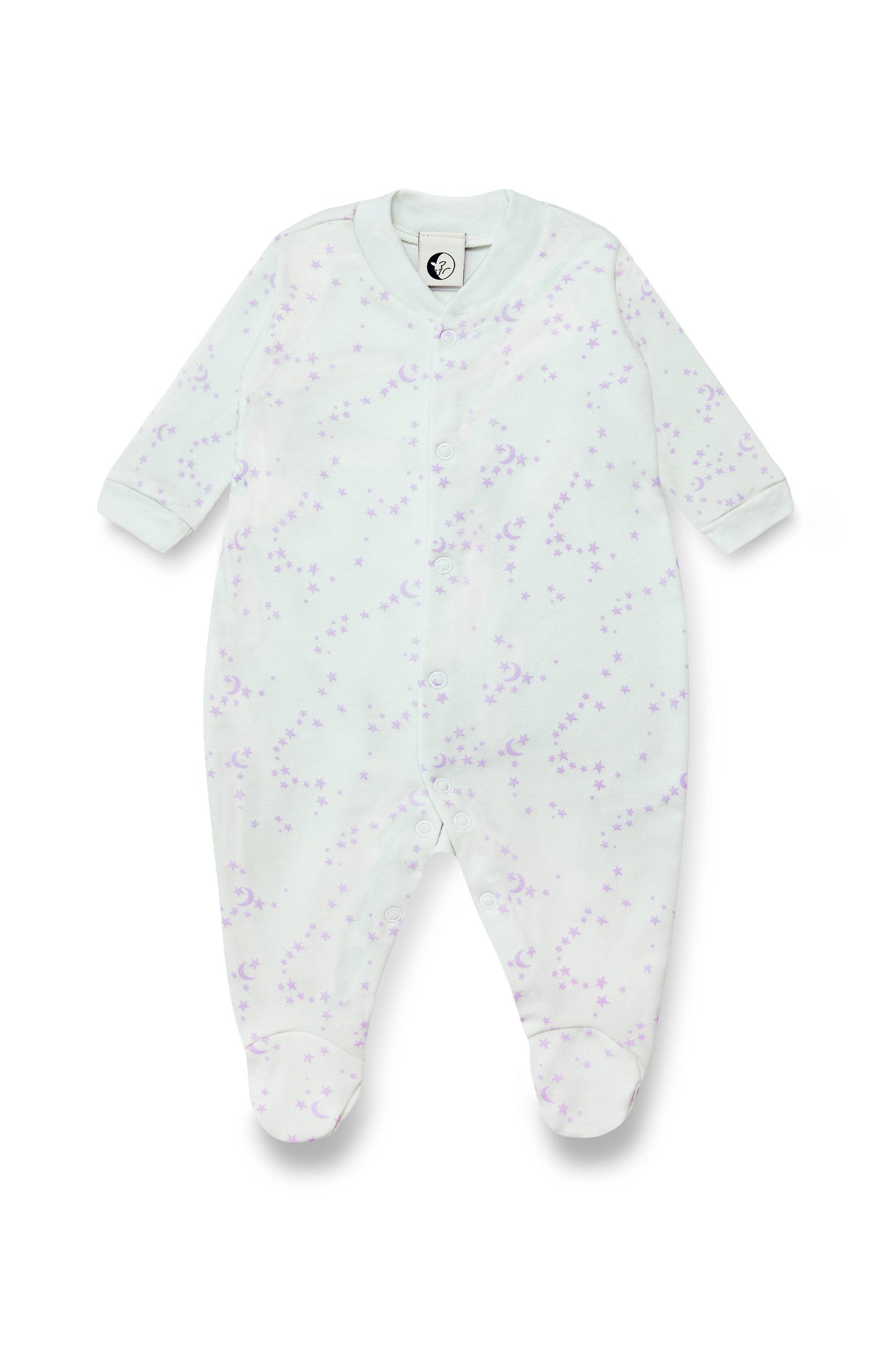 Baby Sleepsuit | Lavender Moon & Stars