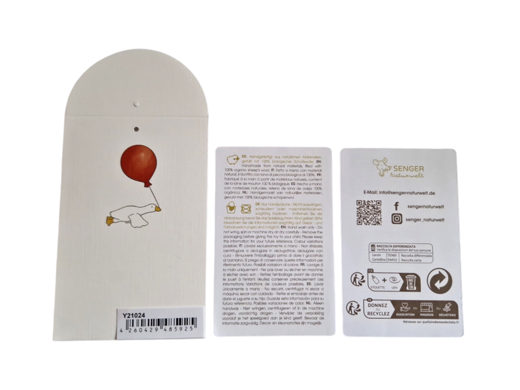 Cuddly animal Goose large | white