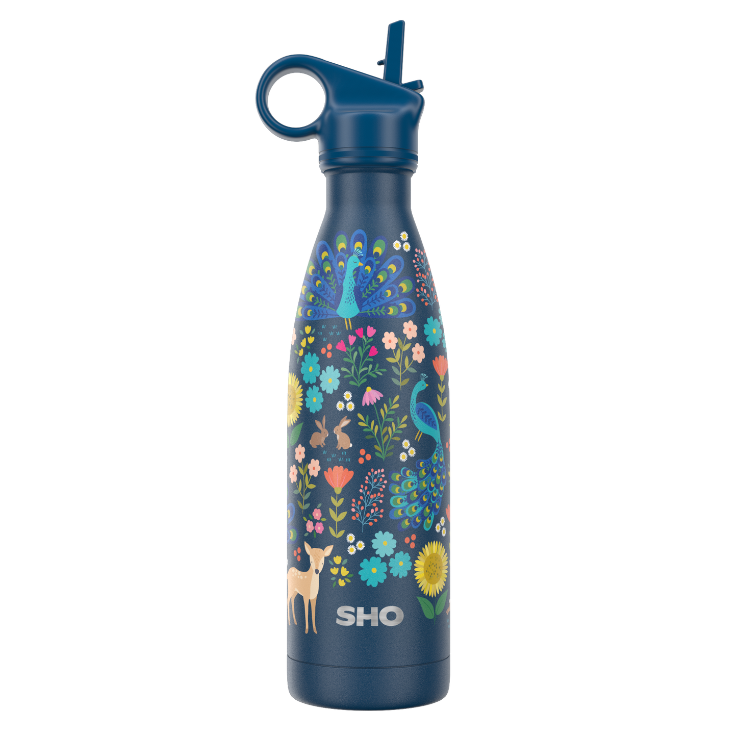 Original Bottle & Straw Lid | Woodland Garden | 500ml