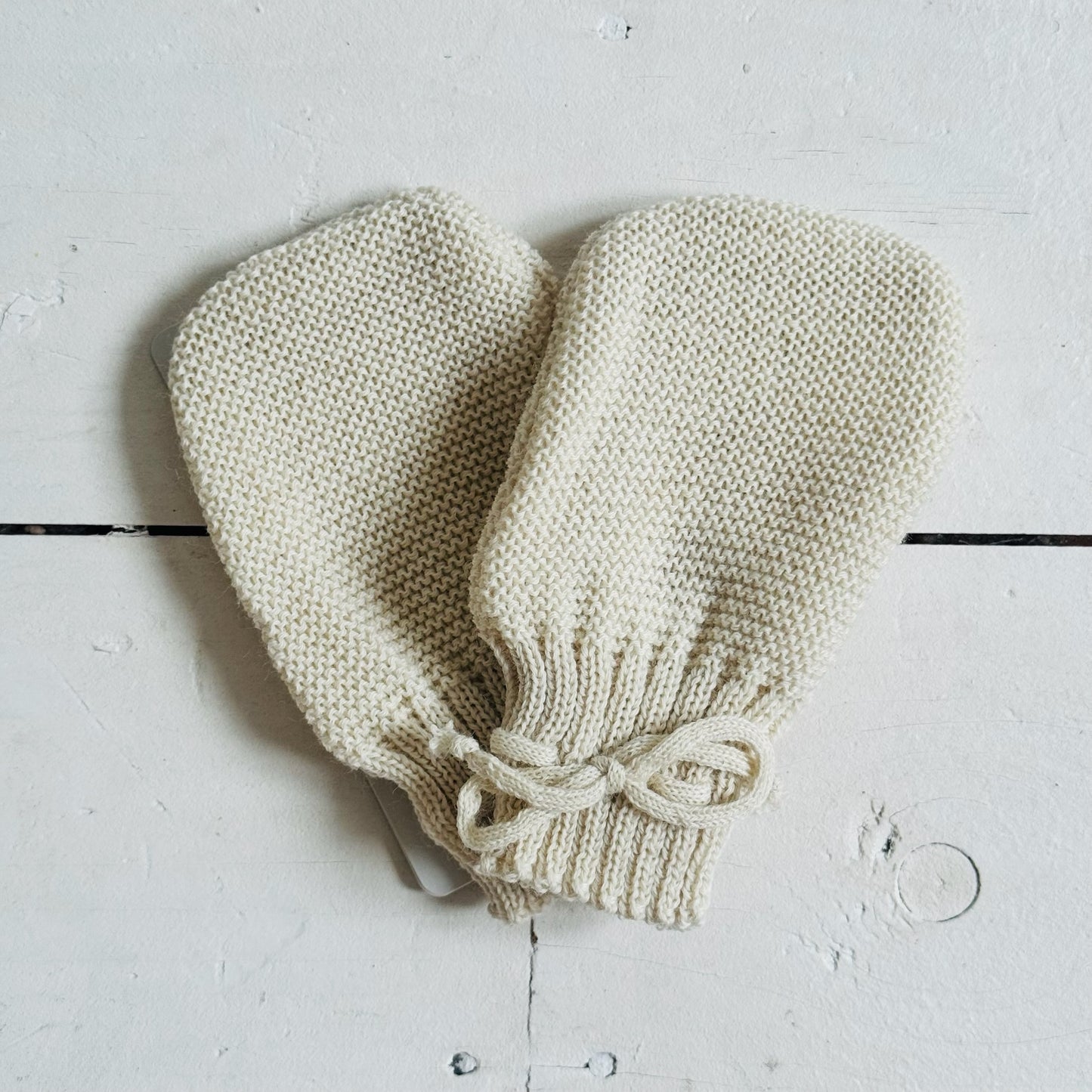 Organic Merino Wool Baby Mittens | Natural