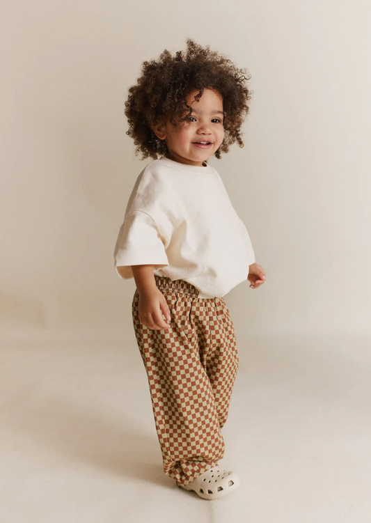 Brick Check Organic Trouser