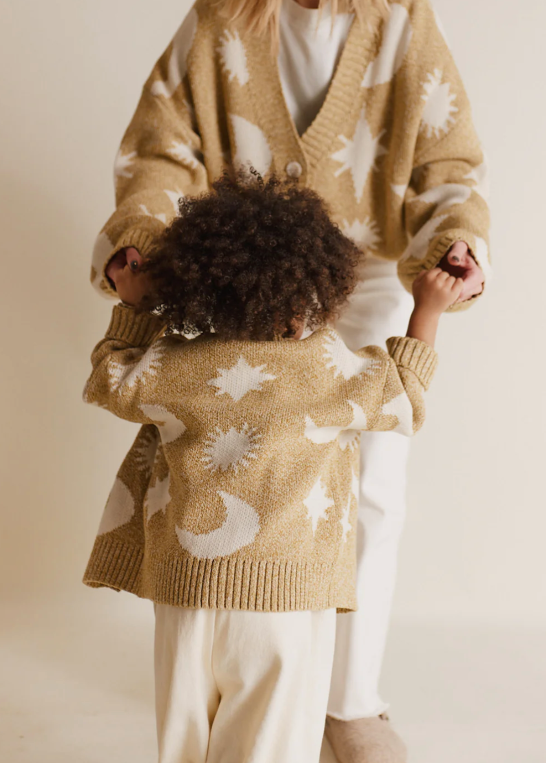 Cozmo Golden Moon Star Organic Cardigan