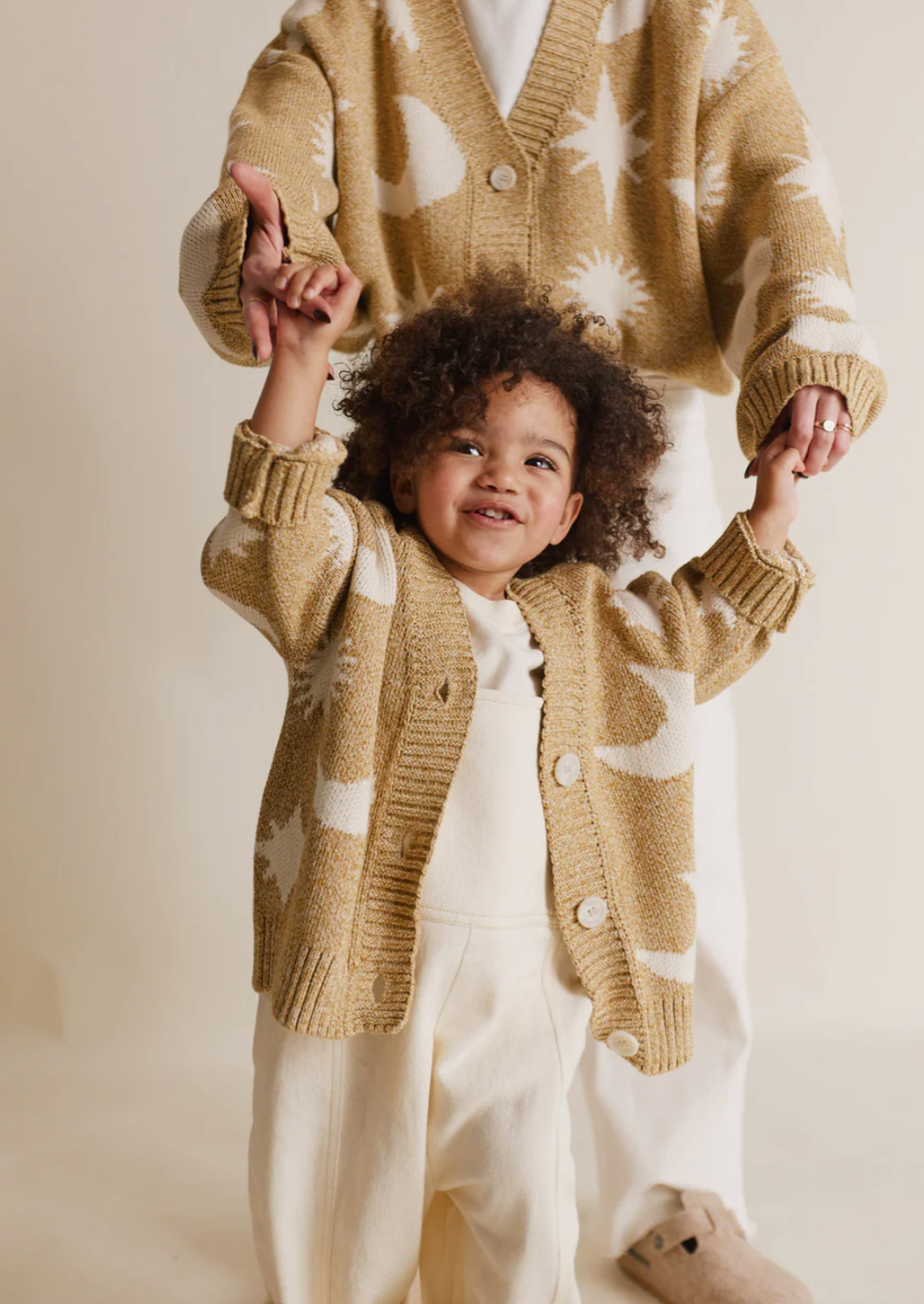 Cozmo Golden Moon Star Organic Cardigan