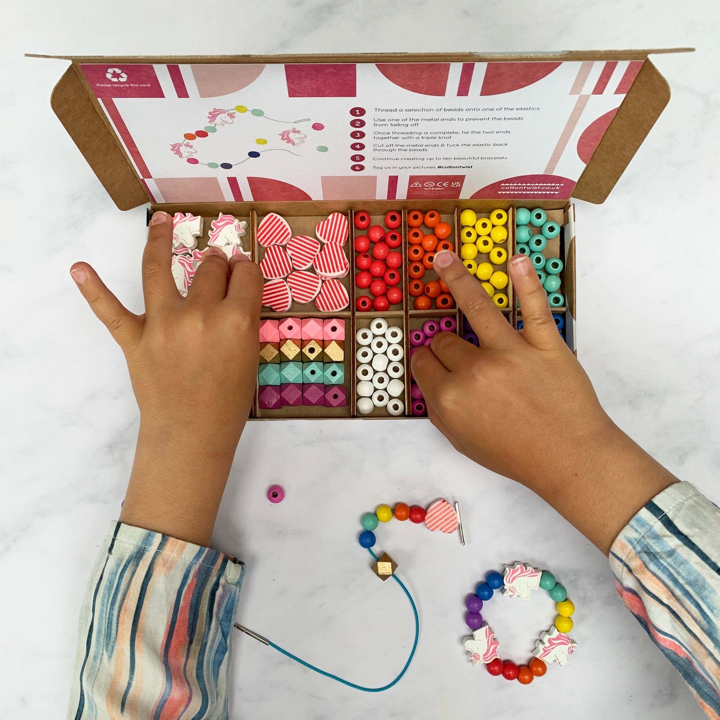 Unicorn and Heart Bracelet Making Kit | DIY Craft Kits for Kids