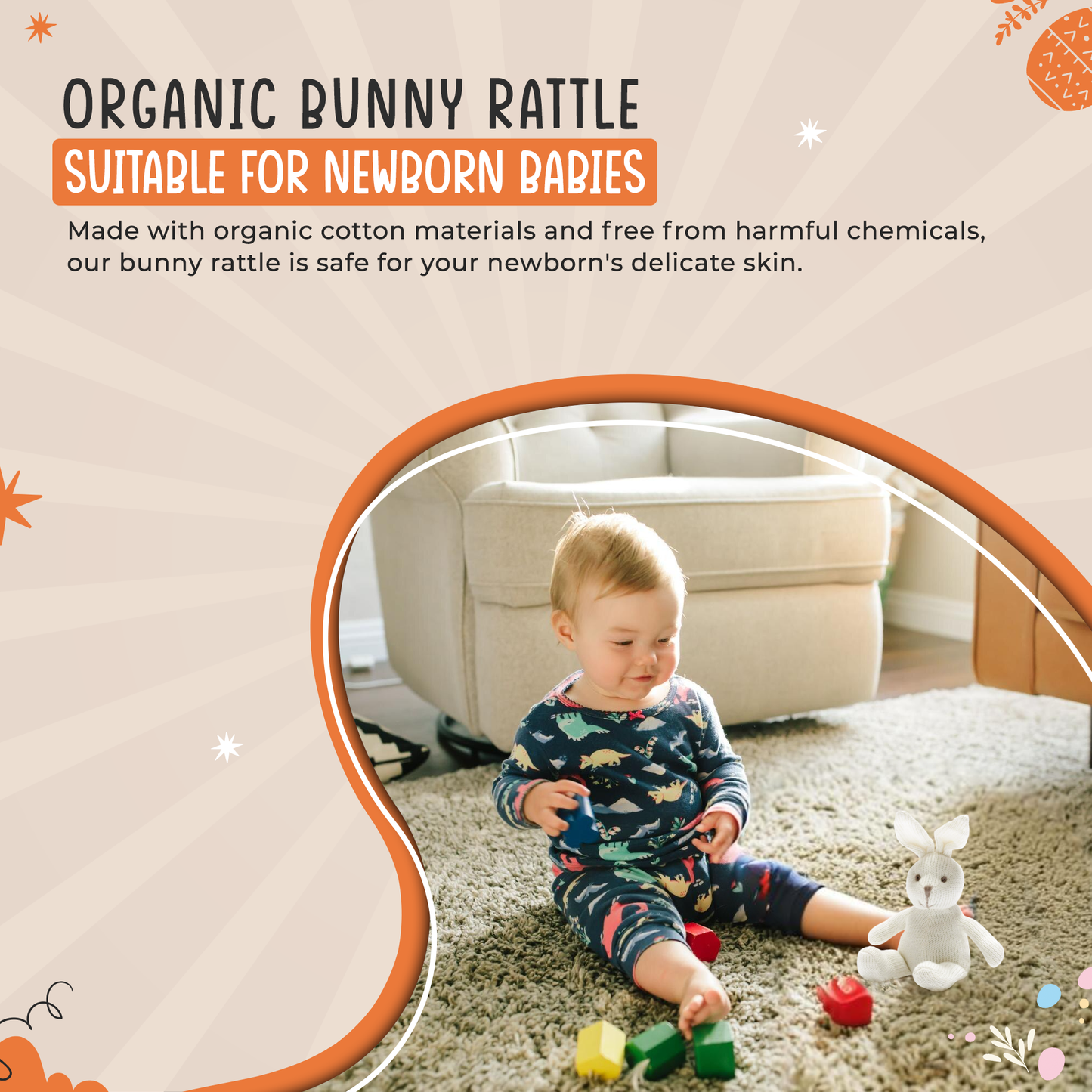 Knitted Bunny Rattle