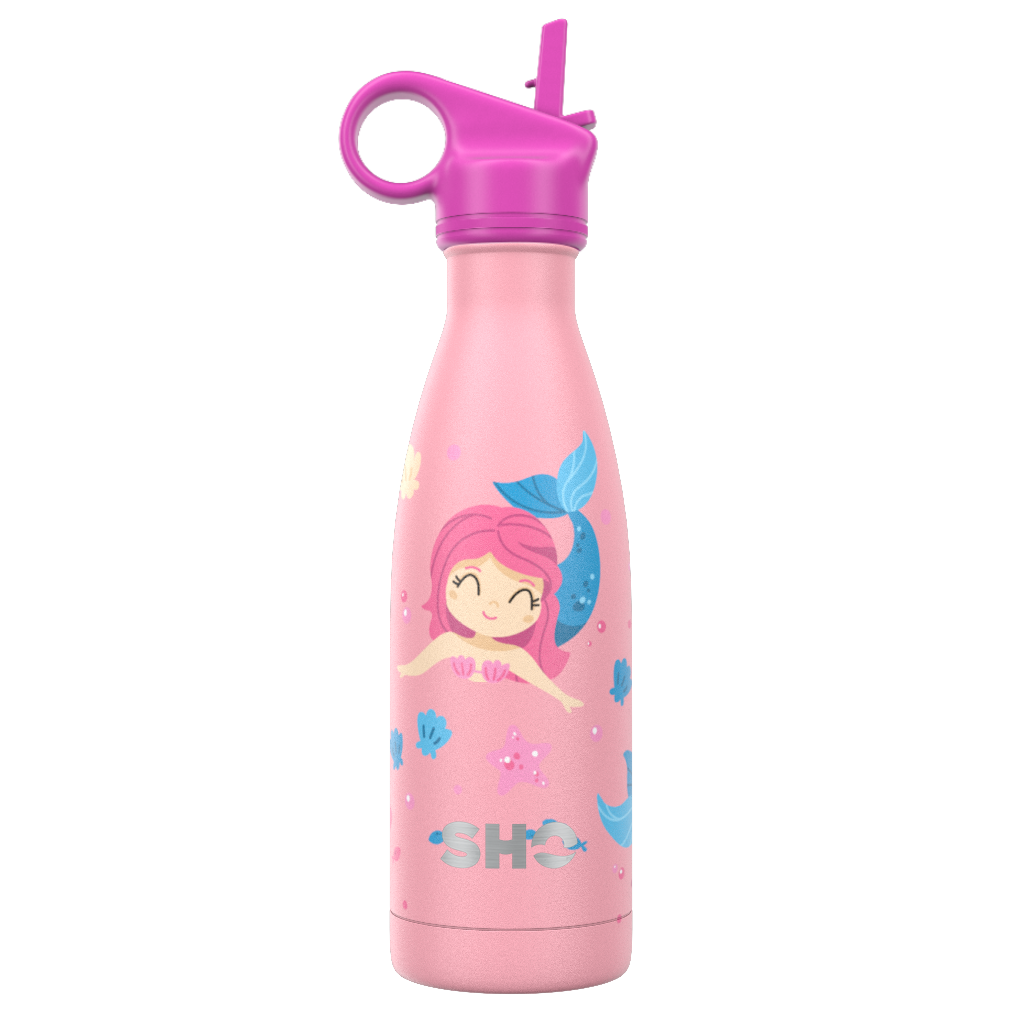 SHO Kids Bottle with Straw Lid | Mermaid at Heart | 375ml