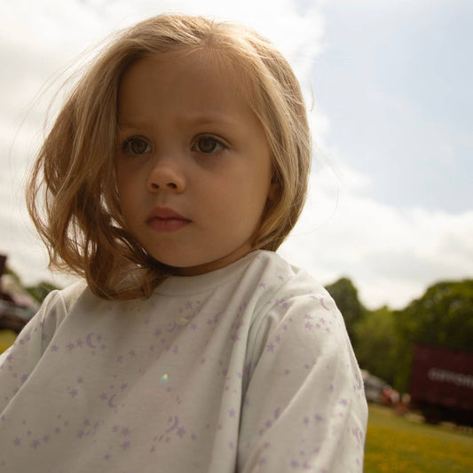Kids Classic PJs | Lavender Moon & Stars