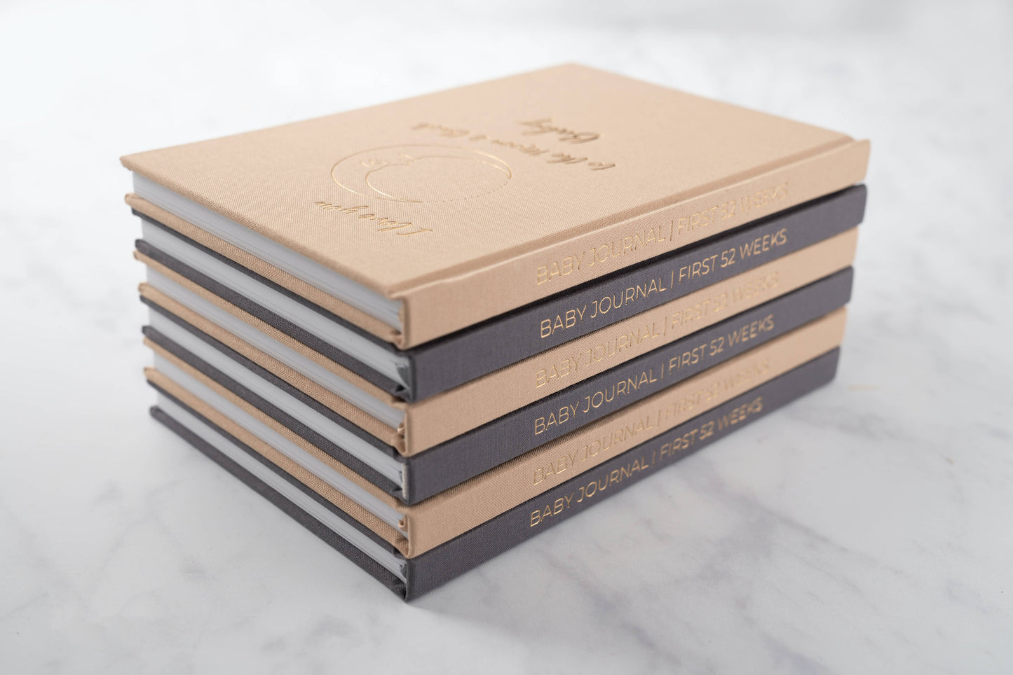 Baby Memory Book - First Year Baby Journal - Grey