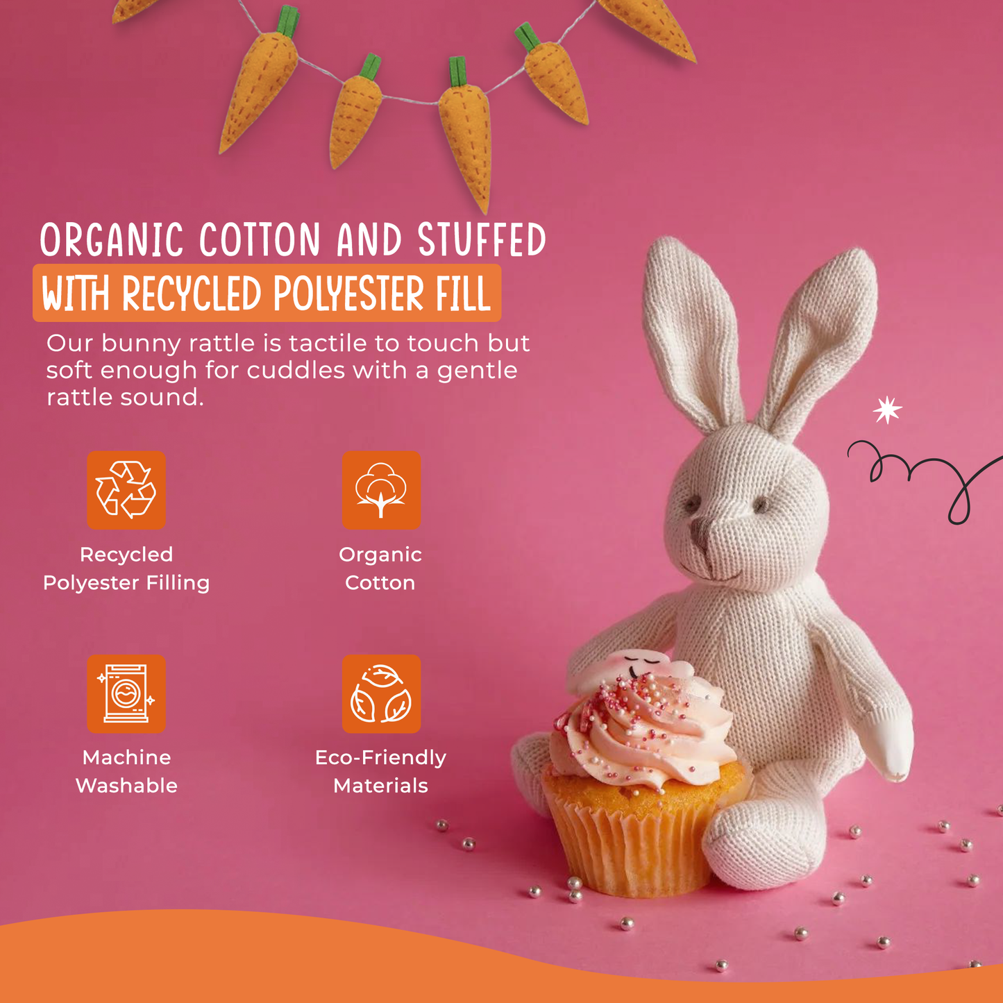 Knitted Bunny Rattle