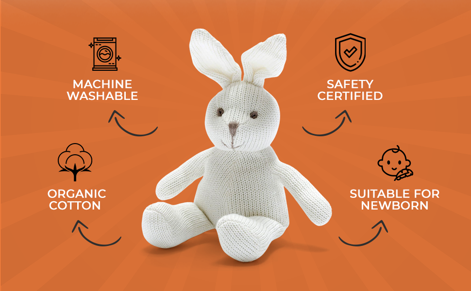 Knitted Bunny Rattle