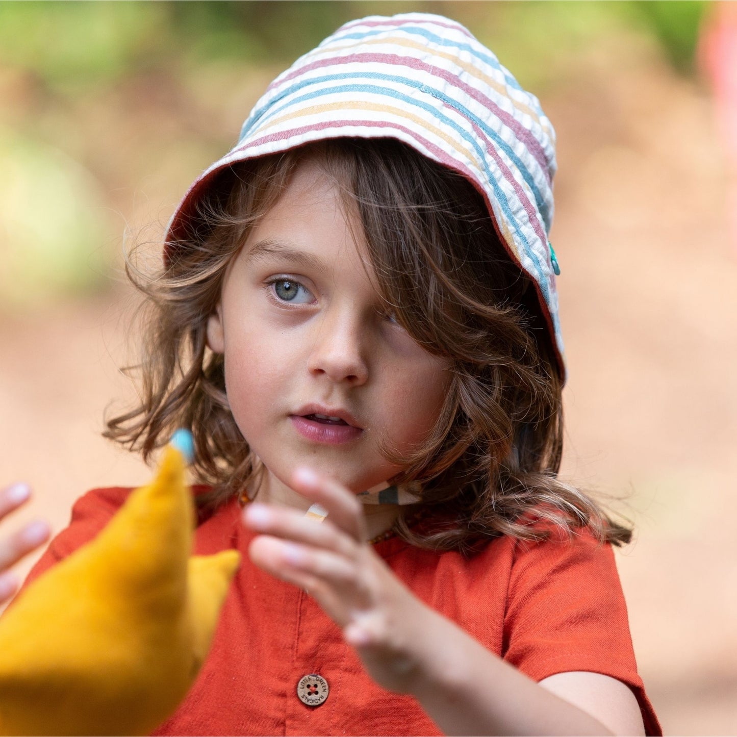 little green radicals reversible kids sunhat 