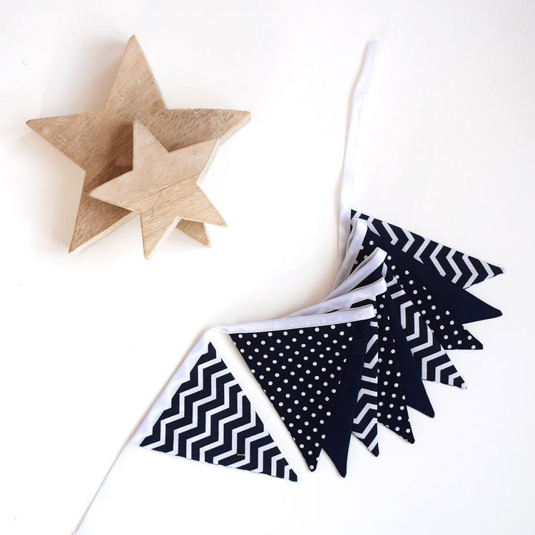 Navy Chevron Mini Bunting