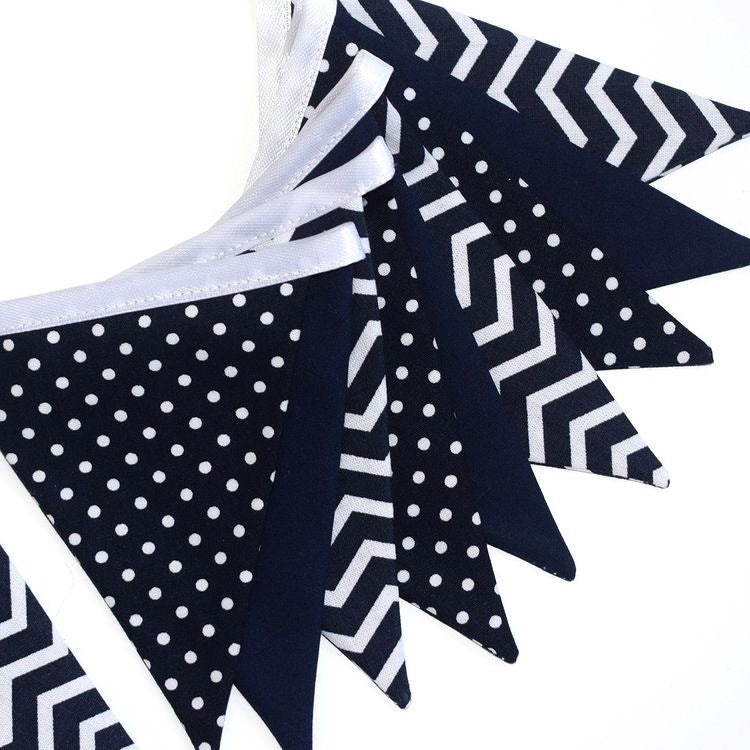 Navy Chevron Mini Bunting
