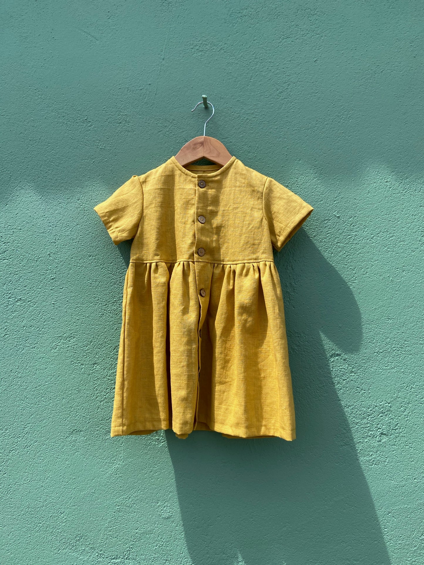Linen Alice Dress | Mustard