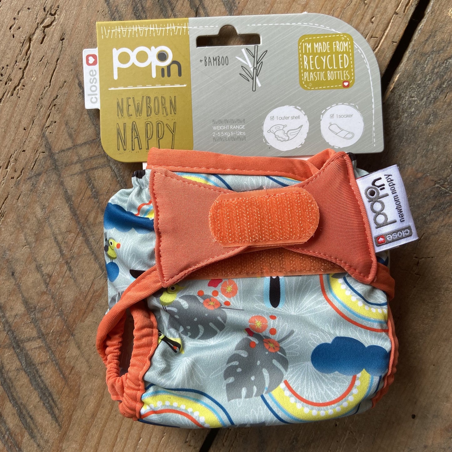 close pop in reusable nappy newborn