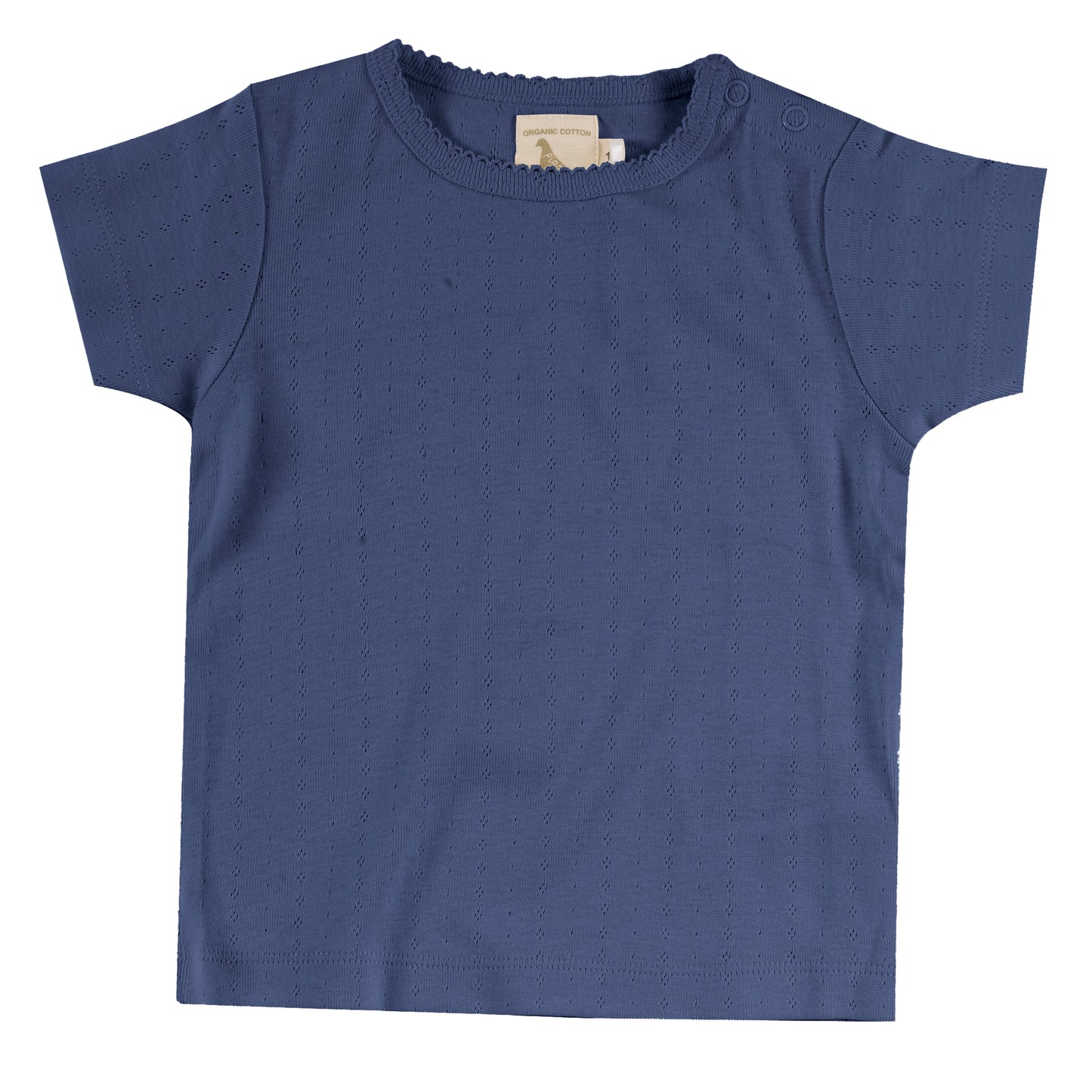 pigeon organics kids t shirt pointelle cotton blue