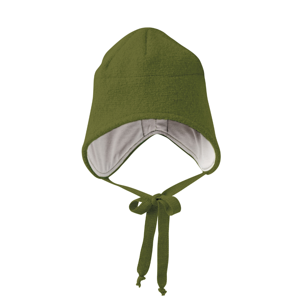 disana boiled wool hat olive
