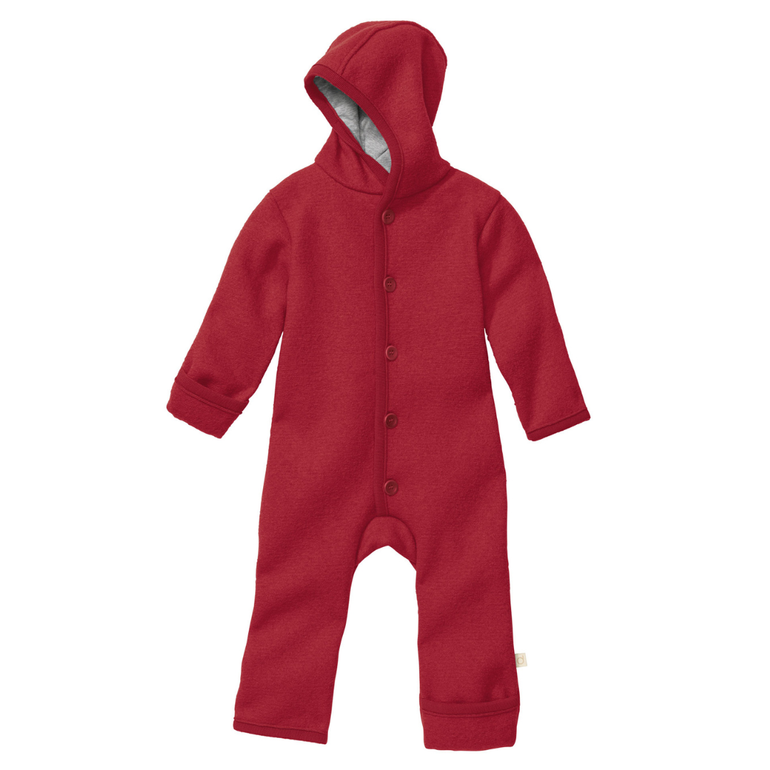 disana boiled wool overall bordeaux