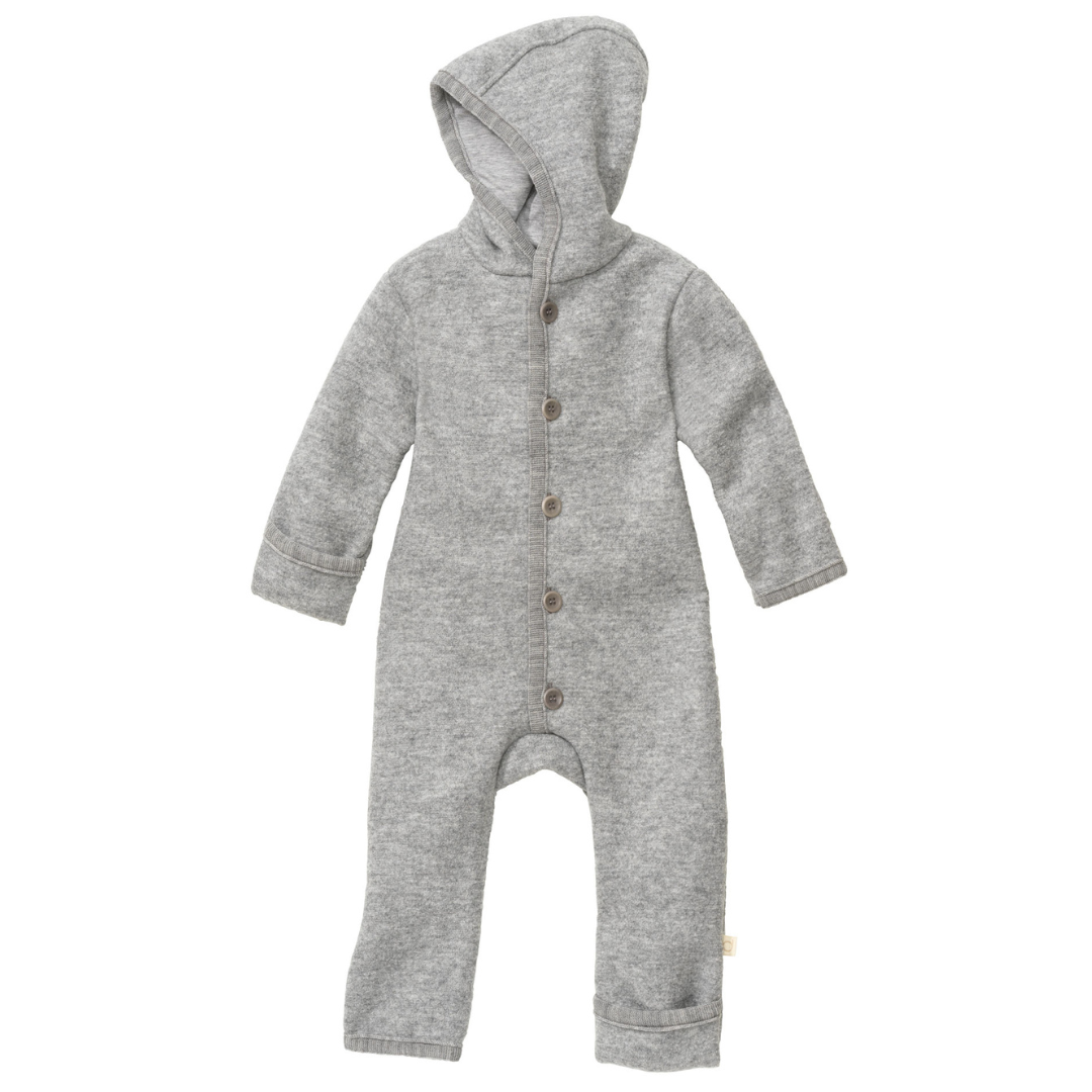 disana boiled wool overall grey organic merino forest school outfit