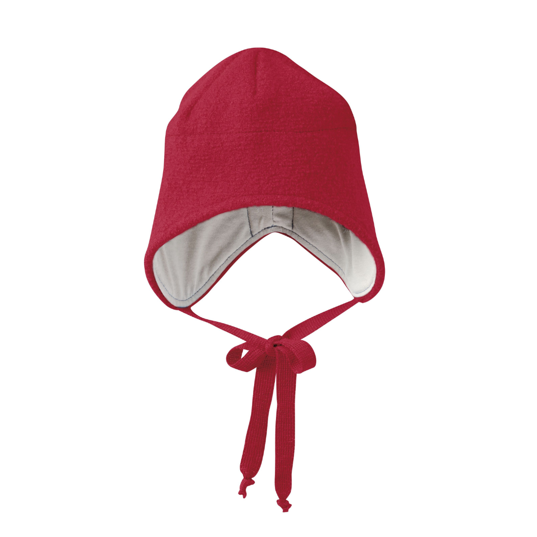 disana boiled wool hat bordeaux organic merino baby gift