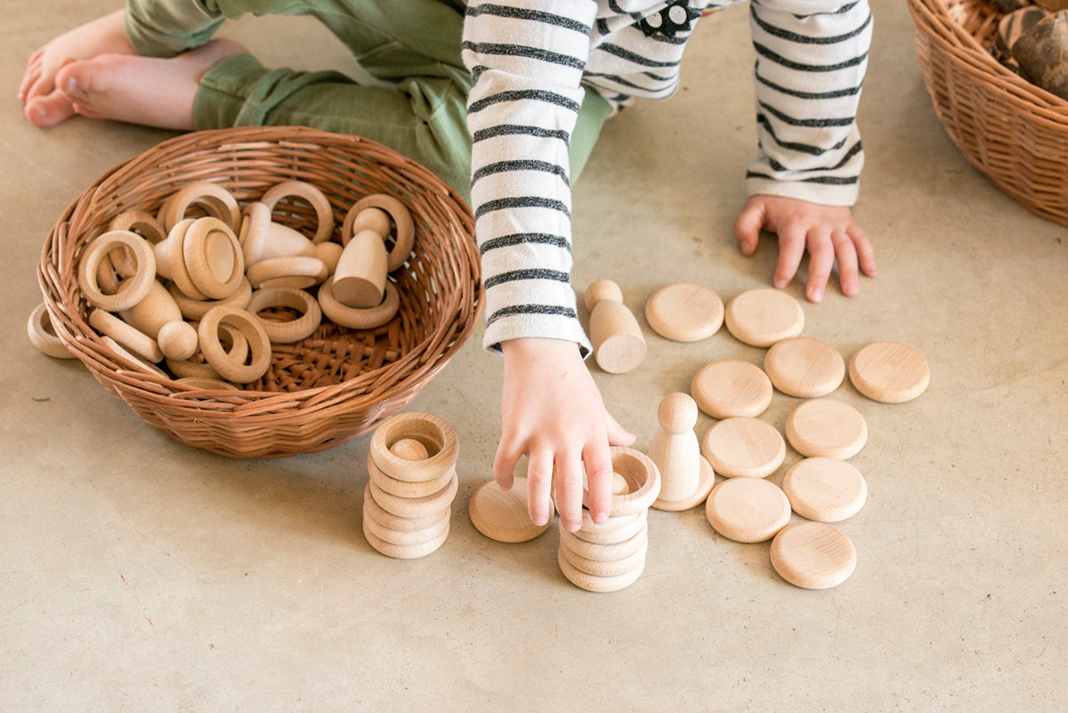 Nins, Rings and Coins Natural Wood