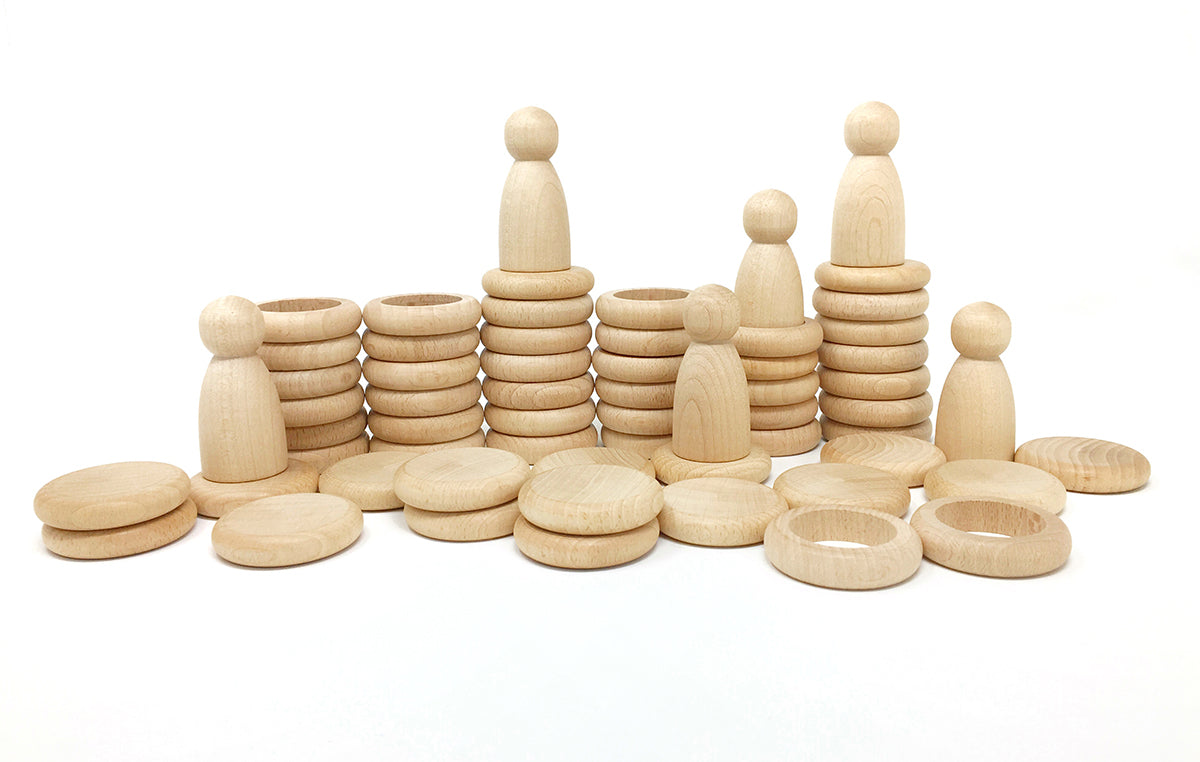 Nins, Rings and Coins Natural Wood