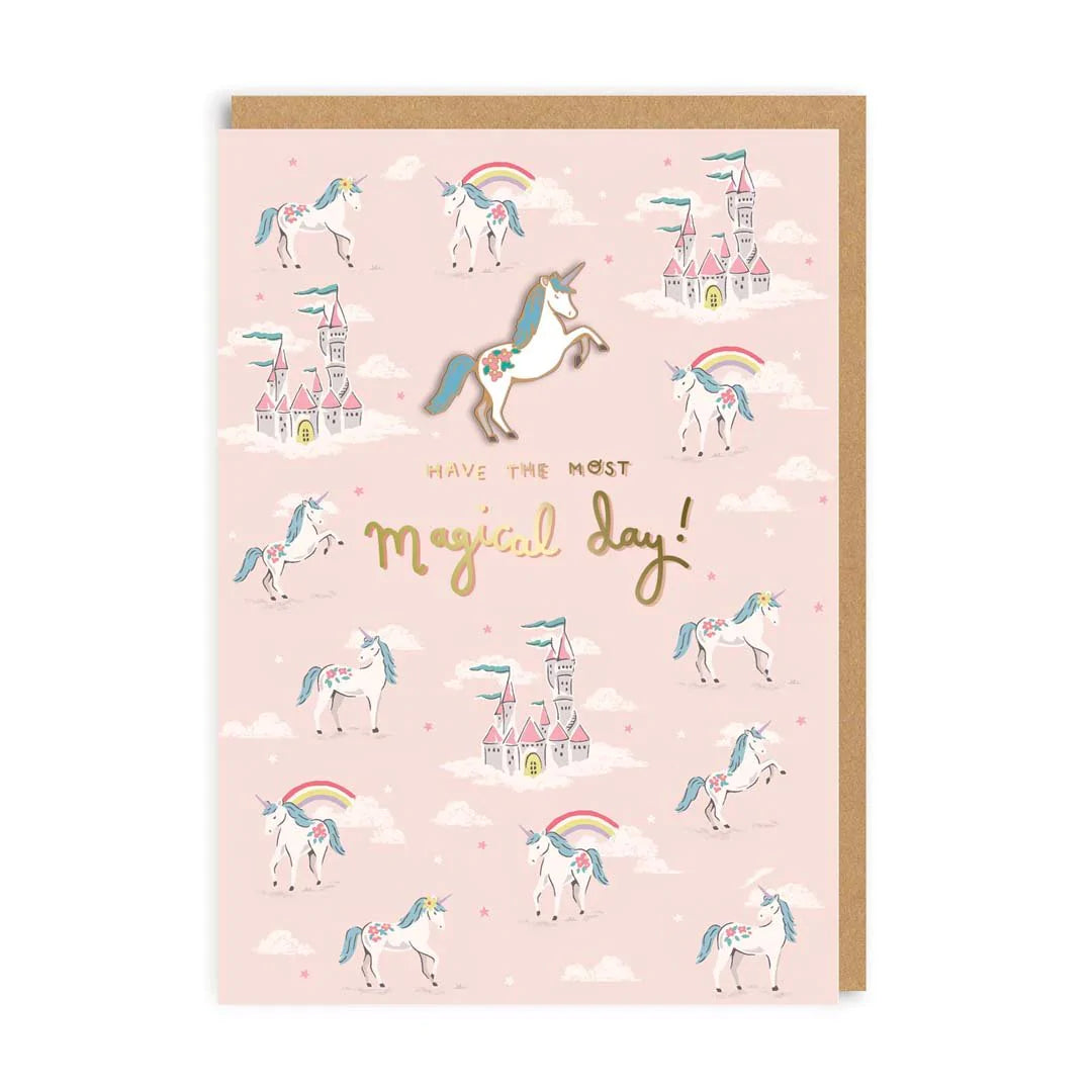 Have The Most Magical Day Card | Unicorn Pin