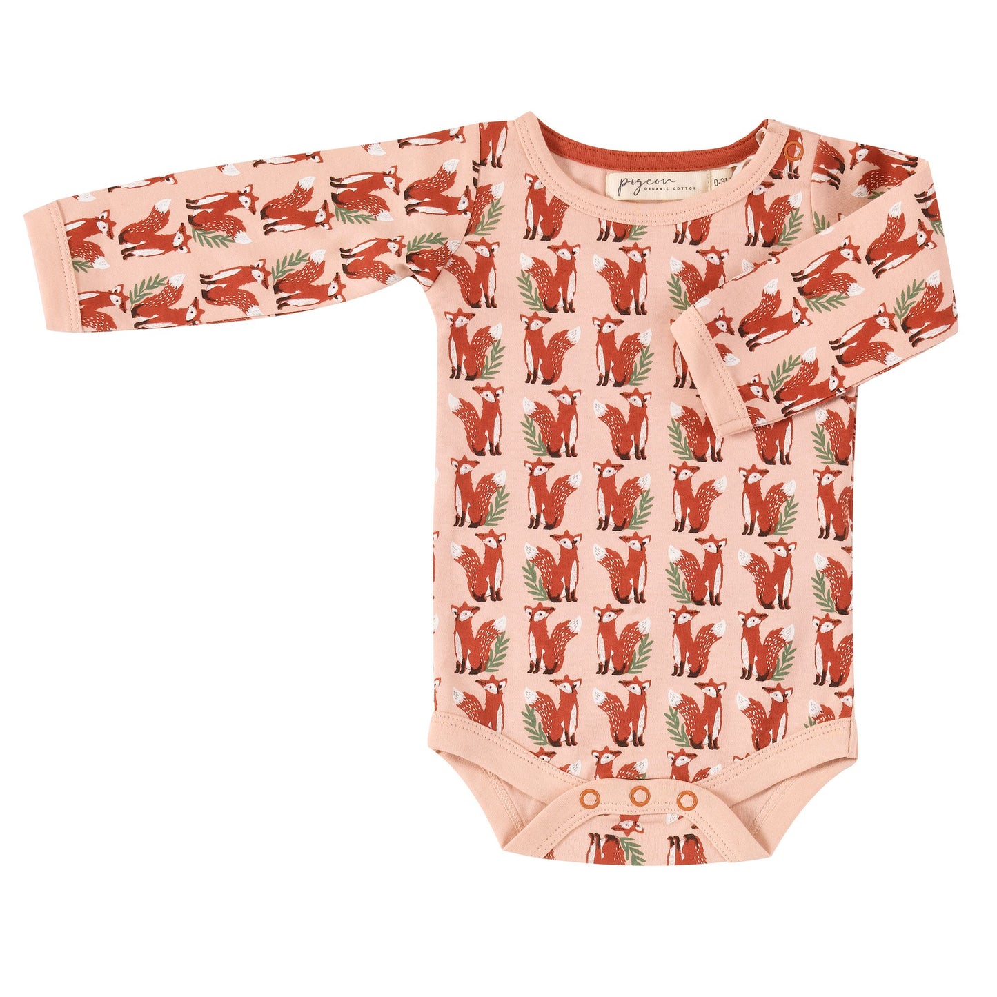 pigeon organics baby body sitting fox