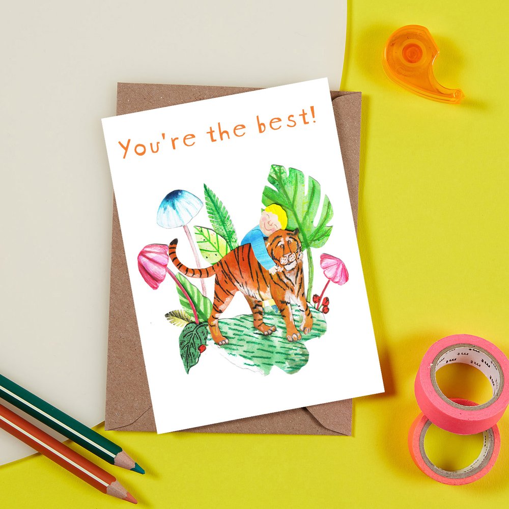 Tiger Hug Card