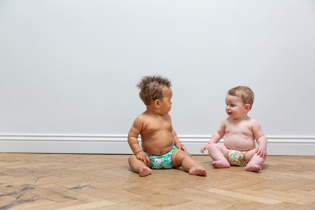 reusable nappies vs disposable nappies two babies in reusable nappies