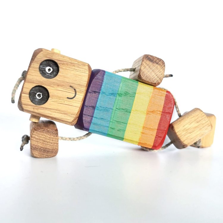 rudi & bear, ned the robot, rainbow ned