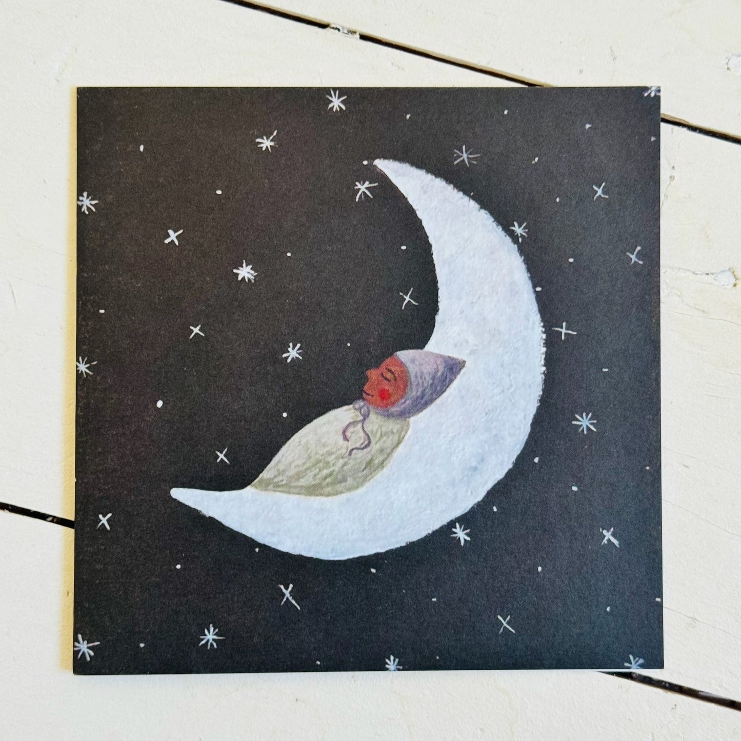 Moon Baby Greetings Card