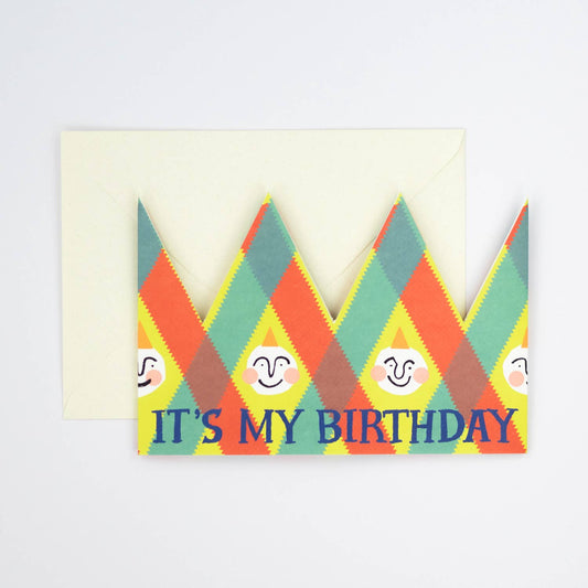 Its My Birthday Party Hat Card