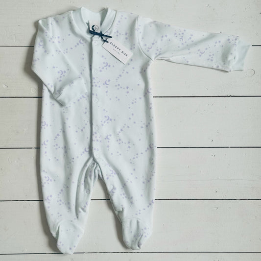 Baby Sleepsuit | Lavender Moon & Stars