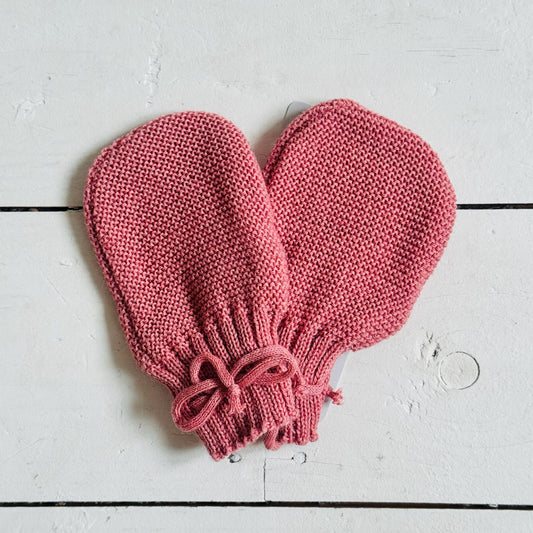 Organic Merino Wool Baby Mittens | Soft Pink
