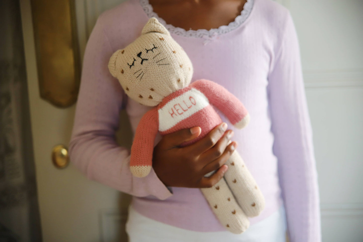 Handmade cheetah cuddle toy