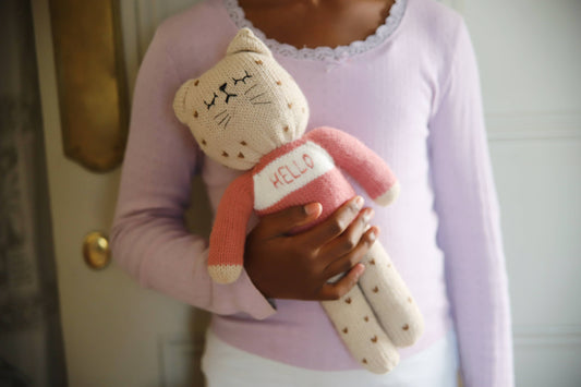 Handmade cheetah cuddle toy