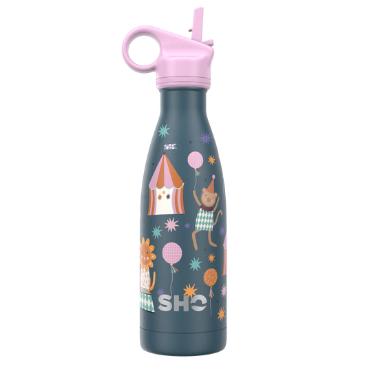 SHO Kids Bottle with Straw Lid | Circus Adventures | 375ml