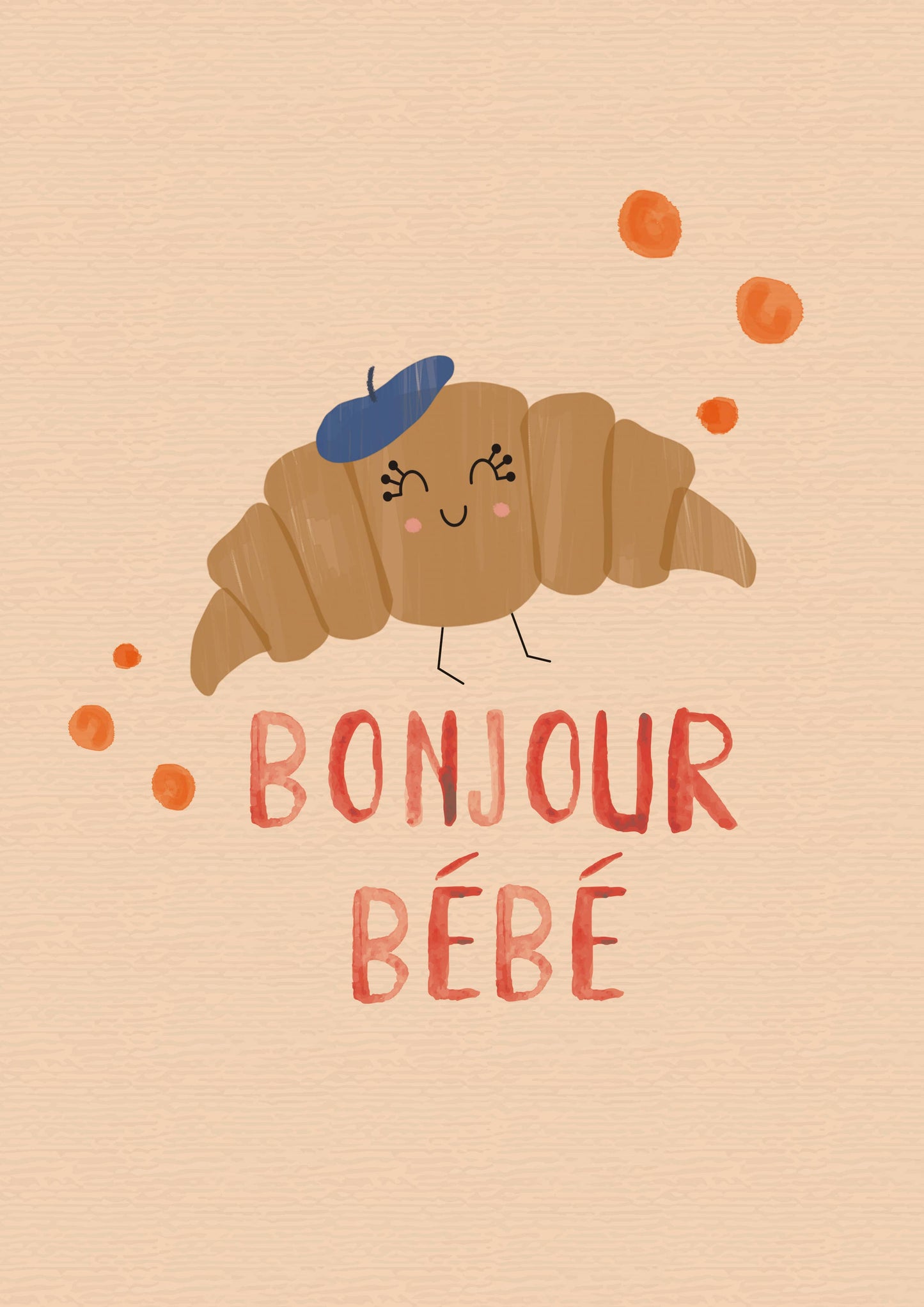 Bonjour Bebe new baby card