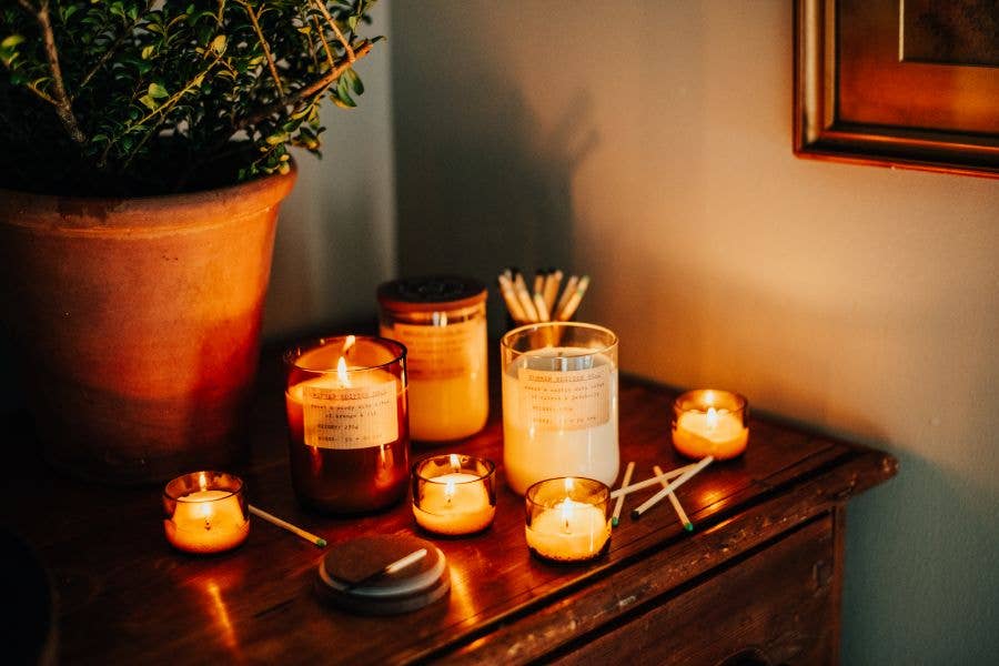 Large Winter Candle - Air Glass