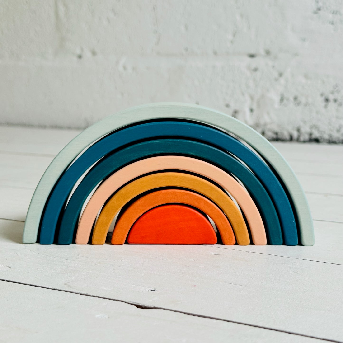 Wooden Rainbow Mini | Arch Stacking Toy | Lagoon
