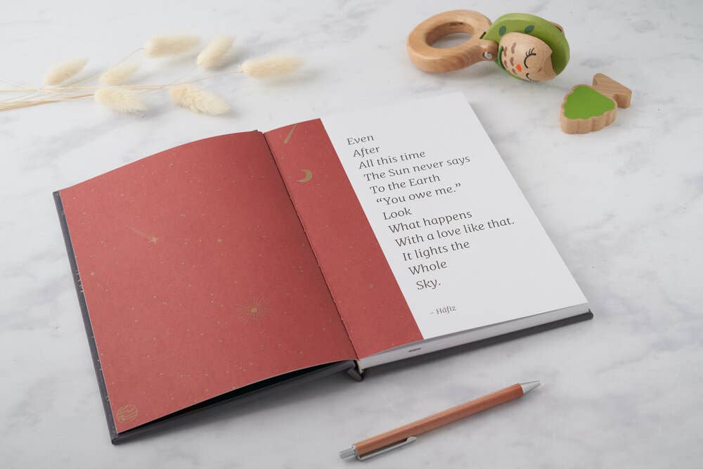 Baby Memory Book - First Year Baby Journal - Grey