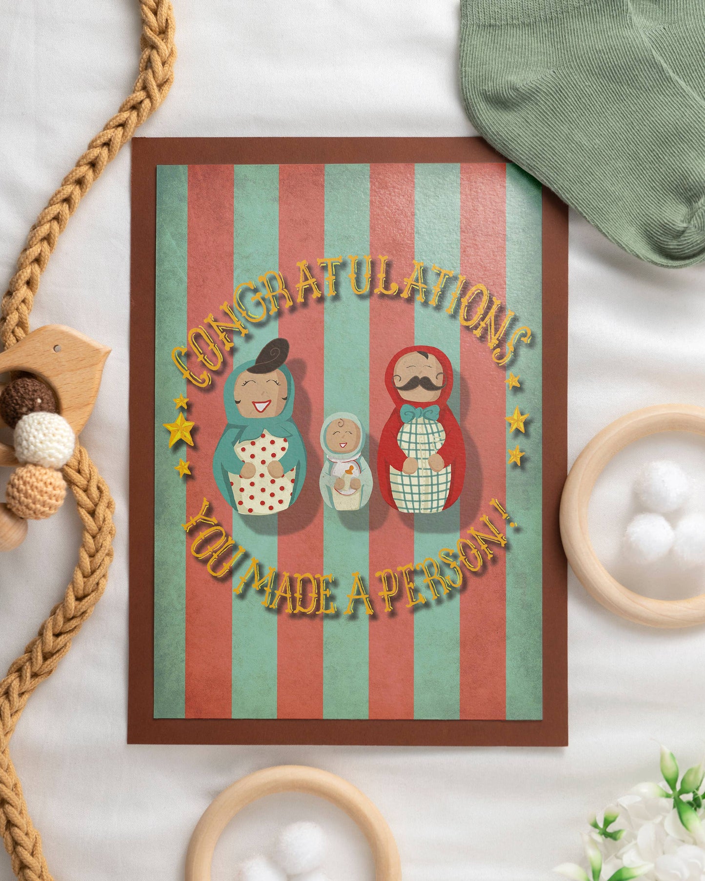 Congratulations! You made a person! new baby card