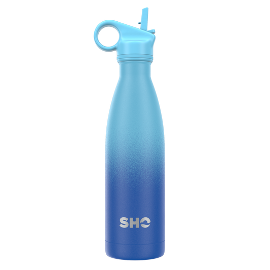 SHO Original 2.0 Bottle & Straw Lid | Bold / Deux Bleu | 500ml