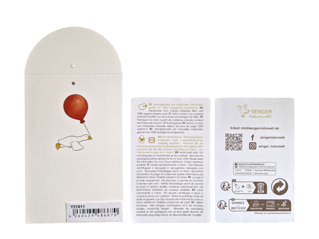 Floppy animal Bear, small | beige