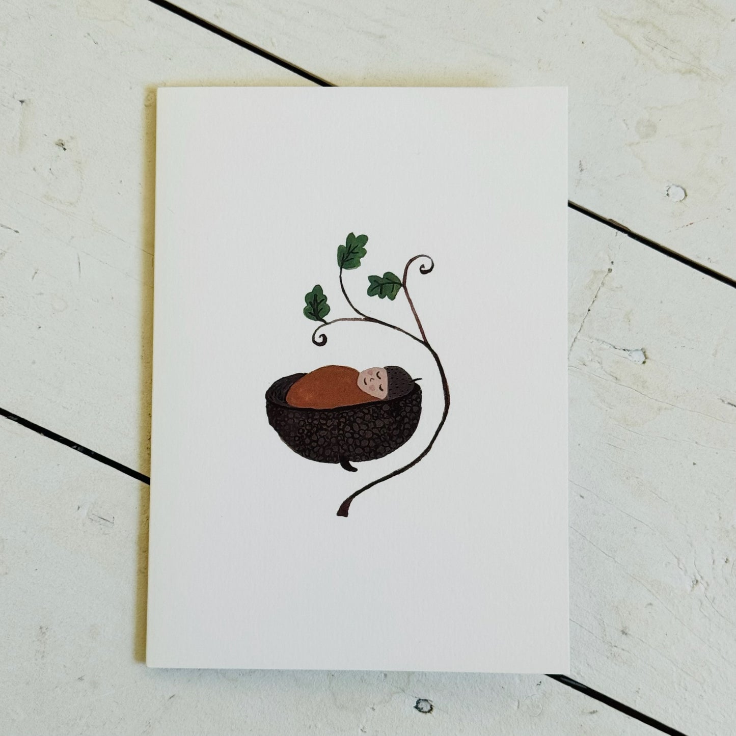 Acorn Baby Greetings card