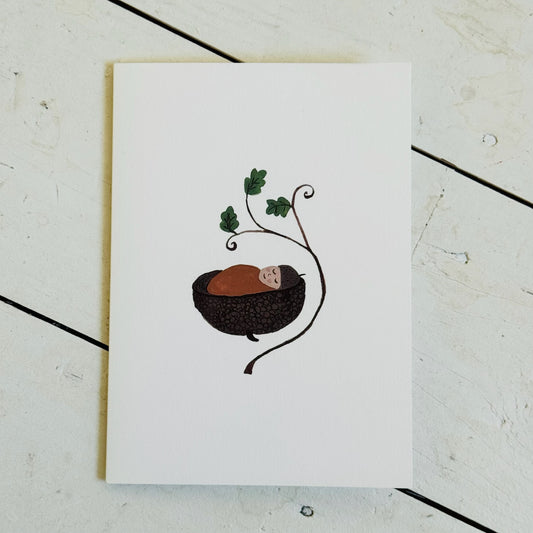 Acorn Baby Greetings card
